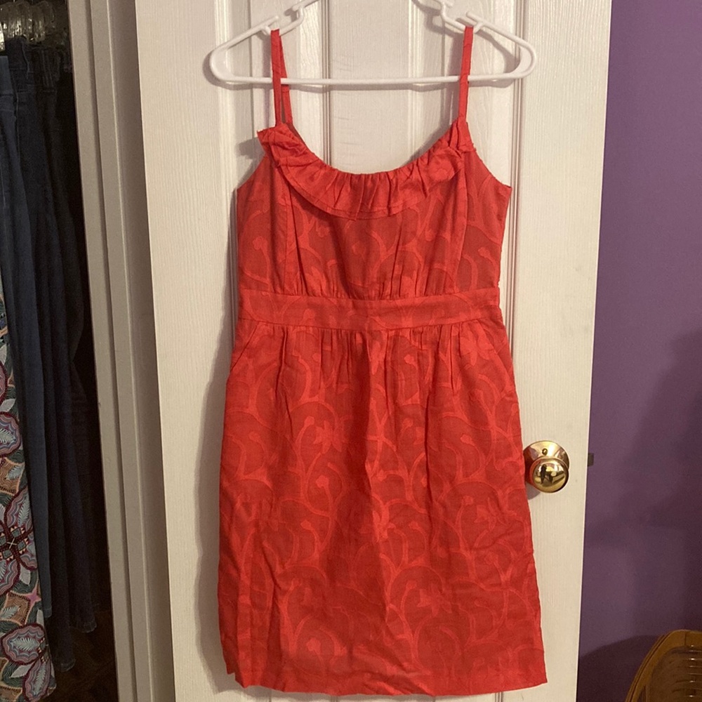 Coral tank dress